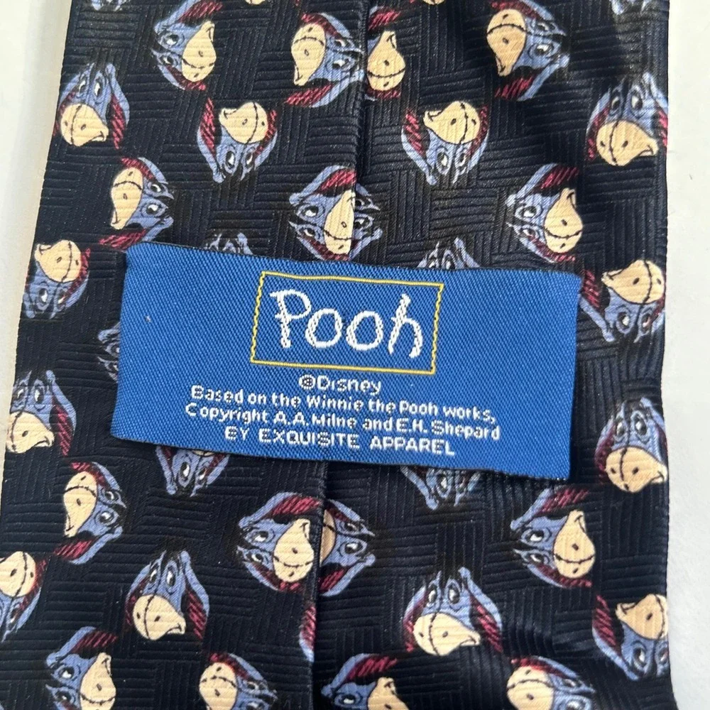 Disney‎ Pooh Eeyore Character Print Necktie Men's Accessory 56 inches